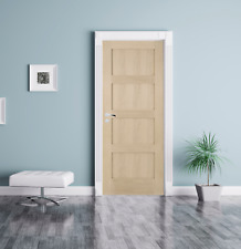 internal door oak shaker 4 panel contemporary modern panelled unfinished oak