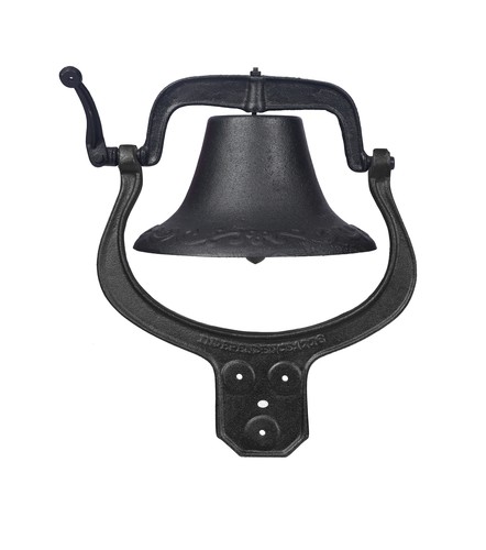 Large cast iron dinner bell - cast,