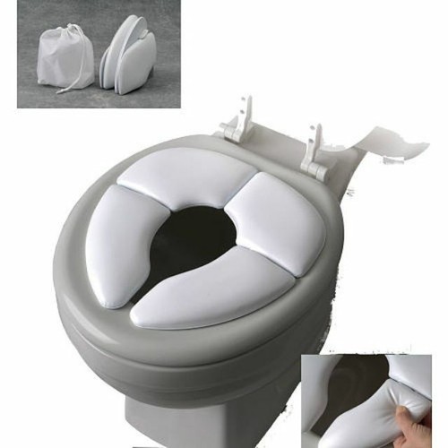Padded folding potty seat - folding,