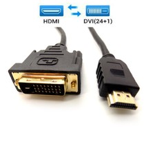1.5m DVI to HDMI Cable DVI-D 24+1 Pin Male HDMI Male Digital Lead PC - HD TV LCD