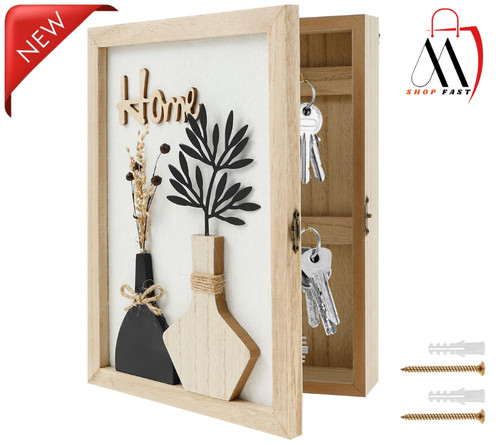 Hanging wooden key cabinet - wooden,