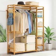 Heavy Duty Wooden Clothes Rail