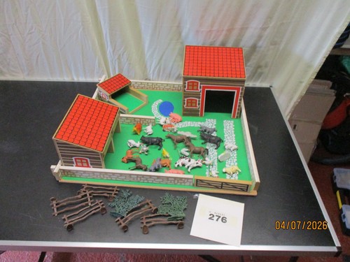 Toy wooden farm and some - toy,