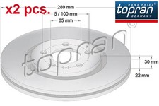 X2 PCS FRONT BRAKE DISC SET