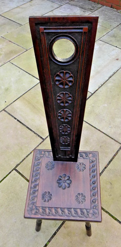 Antique carved oak - carved, welsh
