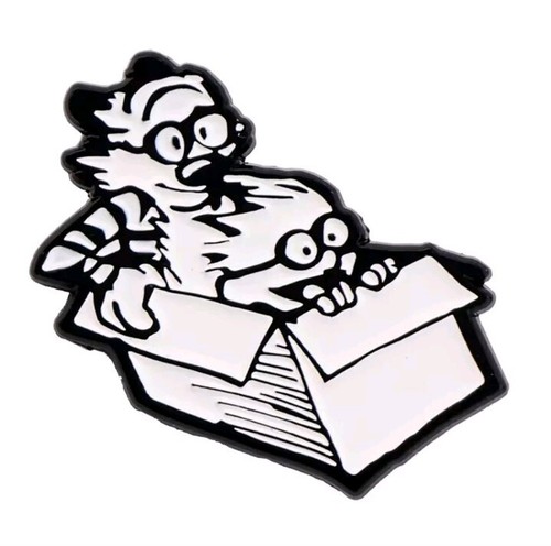Calvin and hobbs metal enamel - calvin,