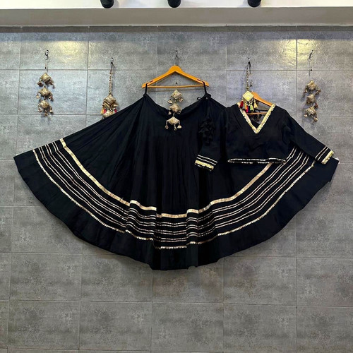 Women black lengha - black,