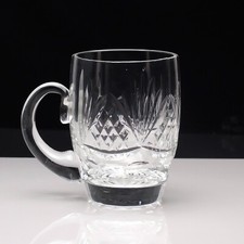 Tutbury Crystal Richmond Cut Pint Beer Tankard 5" 12.7 cm Tall