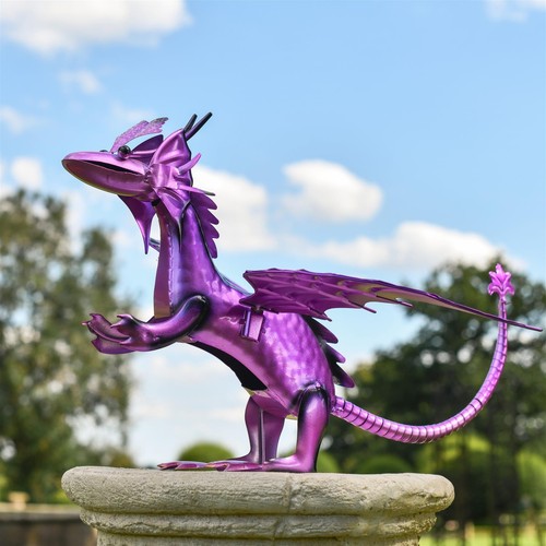 Purple metal baby dragon - metal,