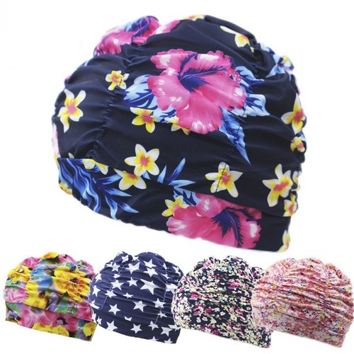 Ladies pleated swimming cap - ladies,