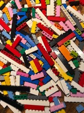 LEGO Basic Boulding Bricks 1x2 1x3 1x4 1x8 1x10 1x12 Stud 100 Pcs Mixed Colours