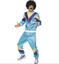 Mens 80s 1980s 80's Shell Suit Fancy Dress Costume Scouser XL