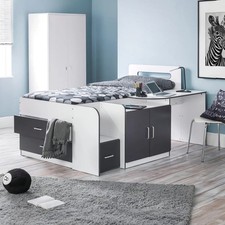 Mid Sleeper Cabin Bed w/Desk &