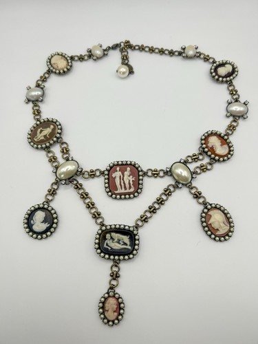 Vintage necklace with assorted - necklace,