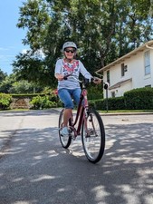 Lady's Maroon Trek 3 Speed Bicycle 26" Wheels New Tires Tubes Seat Basket Nice