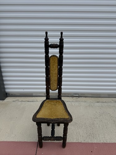 Gothic wood high back prayer - gothic,
