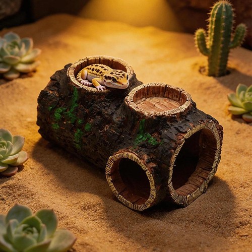 Reptile log hideaway - log,