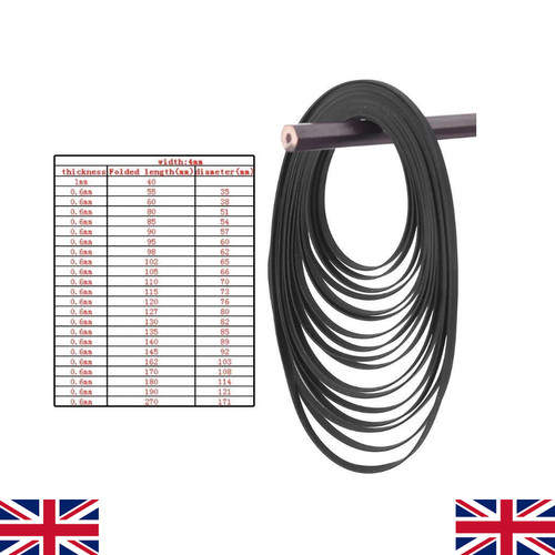 Turntable belt rubber flat - rubber,