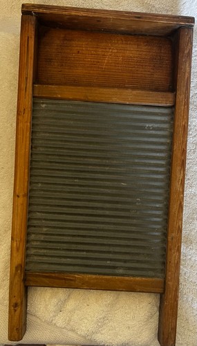 Vintage wooden glass - vintage, washboard