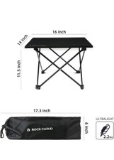ROCK CLOUD Portable Camping Table Ultralight Aluminum Folding Table