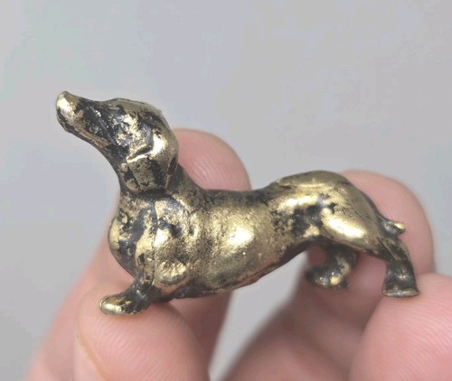Miniature dachshund cast - dachshund, metal