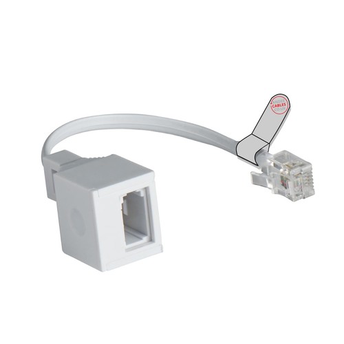Telephone adapter rj11 - plug, to