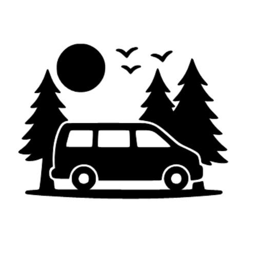 Van caravan camper decal - caravan,