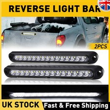 2X 10" 15 LED Car Truck Trailer Turn Tail Backup Reverse Light Bar White 12V-24V
