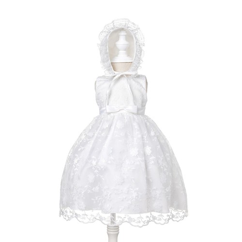 Girls lace christening gown - lace,