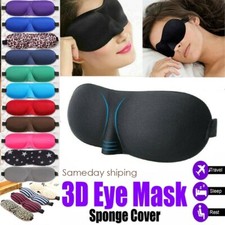 Eye Mask Soft Padded 3D Sleep Sponge Masks Cover Travel aid Rest Blindfold Shade