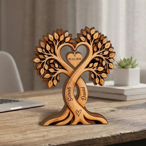 Custom couple heart tree - custom,