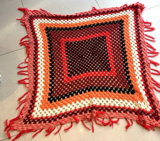 Vintage Crochet Square Blanket
