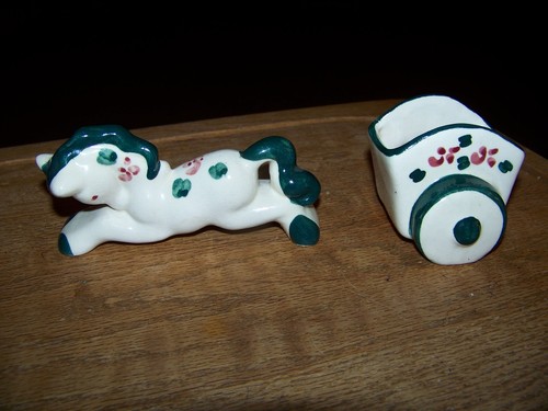Ceramic horse cart planter - ceramic, &