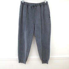 TOPSHOP Joggers Sweatpants Womens 12 Acid Wash Charcoal Gray Drawstring Waist