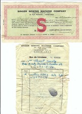 MOROCCO SINGER SEWING MACHINE COMPANY DOCUMRNTS CASABLAMCA 1956