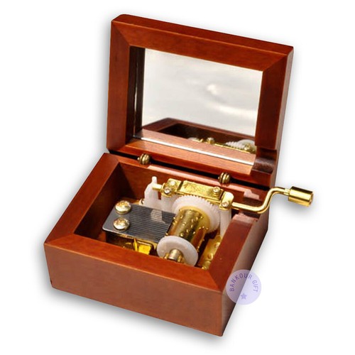 Wooden hand crank music - crank,