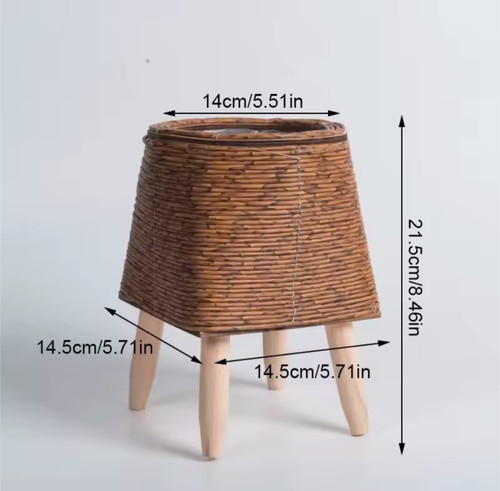 Woven basket plant - plant, stand