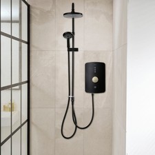 Triton Amala DuElec� 9.5kW Dual Electric Shower - Matt Black & Brushed Brass