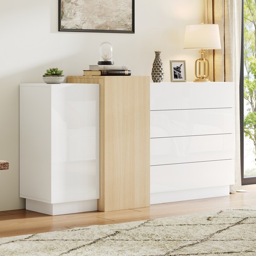 White high gloss - high, sideboard