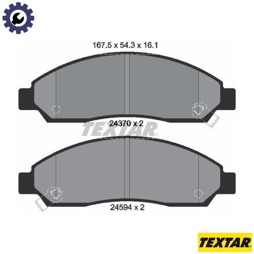 Brake pad set - set, disc