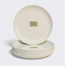 Jeff Banks Pour La Maison Side Plates White Raised Edges 20cm Set of 4