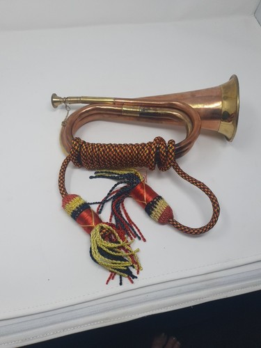Brass and copper bugle - brass,