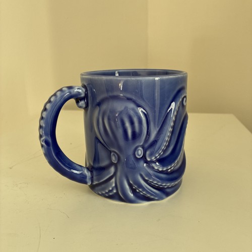 Blue octopus mug - blue,