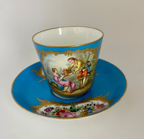 Antique sevres hand - antique, painted