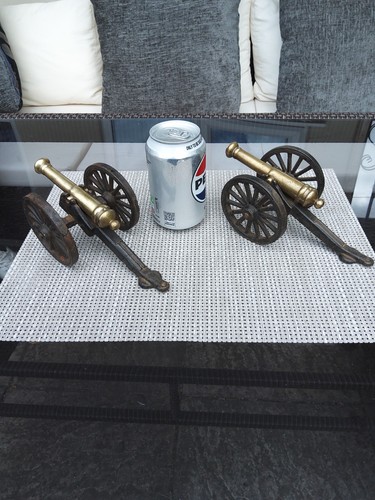 Pair vintage cannons casr - of,