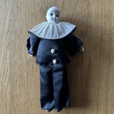 Vintage Pierrot Porcelain Doll