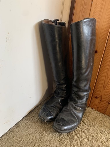 Long leather riding boots - long,