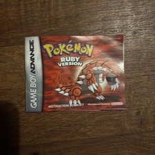 📖 Pokémon Ruby Version Instruction Manual Booklet GBA 2003 Nintendo Original