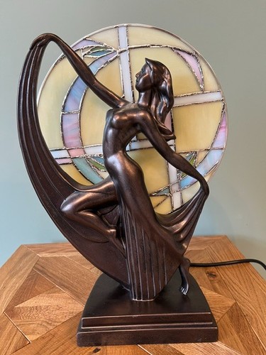 Art deco dancer bronze lady - art,