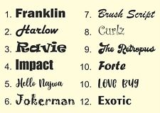 3 x Boat Name Decals High Quality and Salt Waterproof